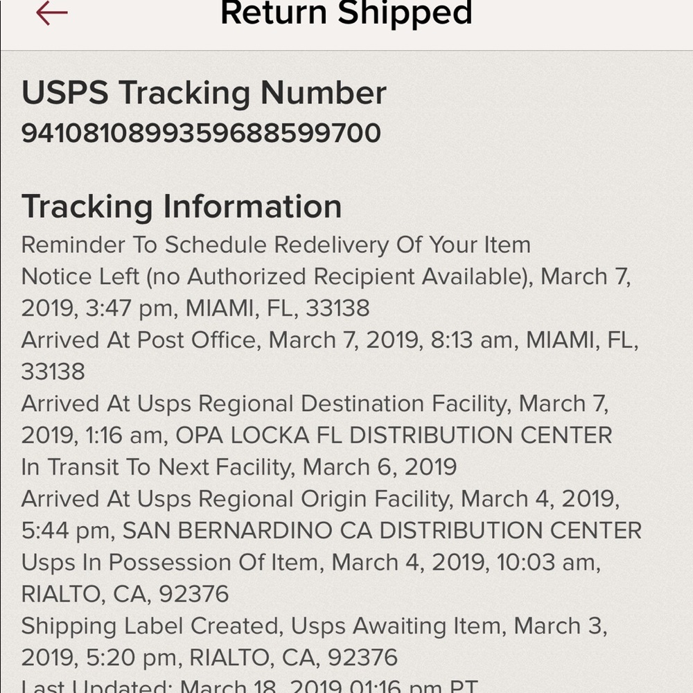 For proof of shipping